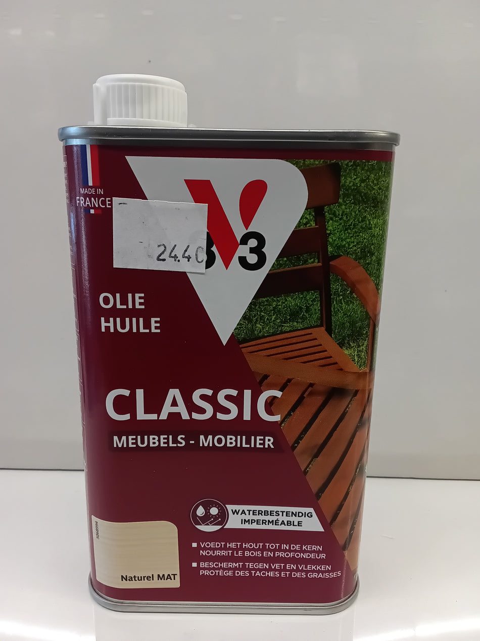 3V3 classic meubelolie naturel mat 0,5l
