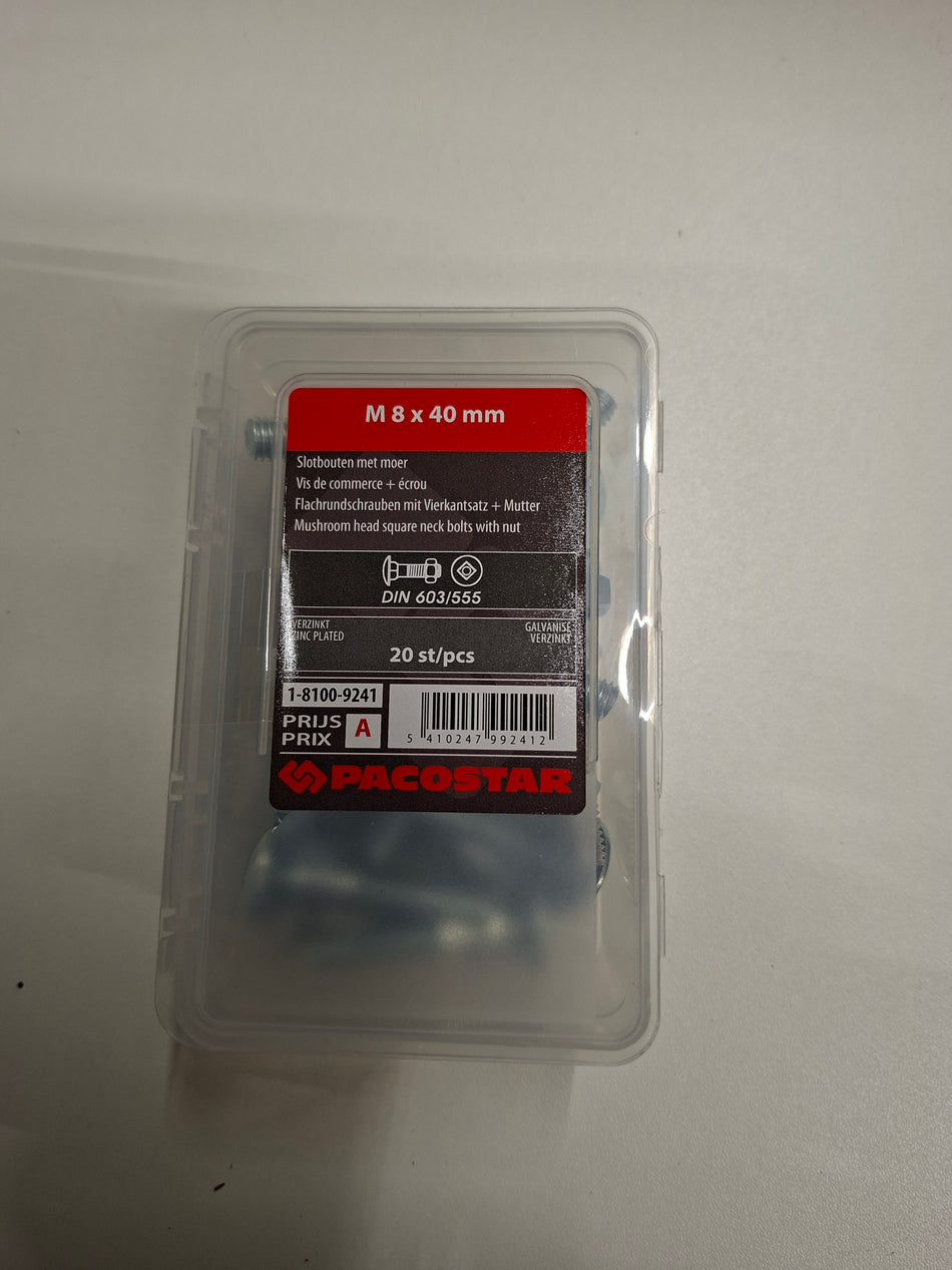 Slotbouten m8x40mm