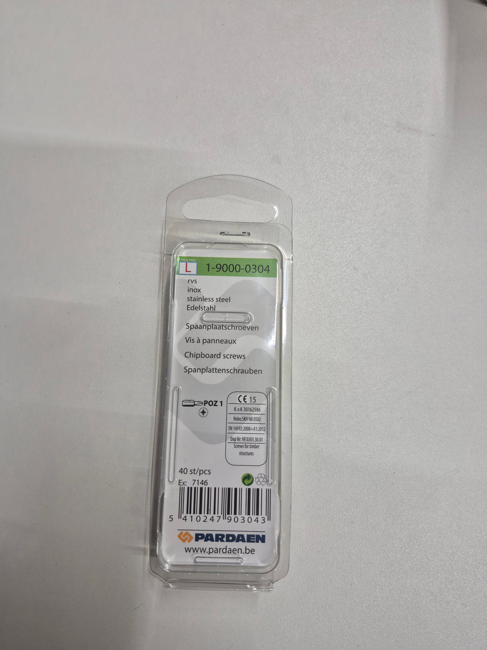 Rvs 3,0x20mm