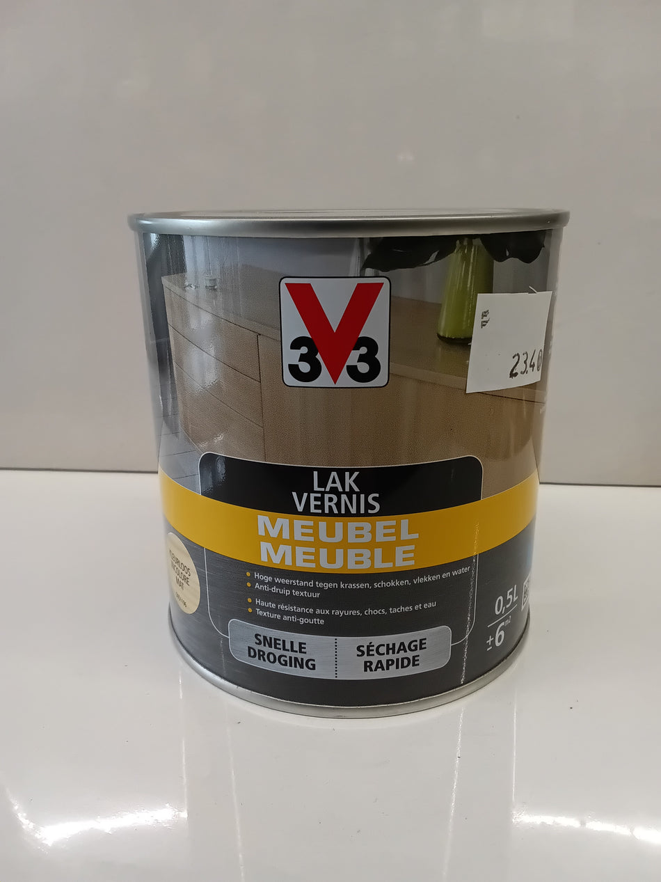 3V3 Meubelvernis kleurloos 0,5l