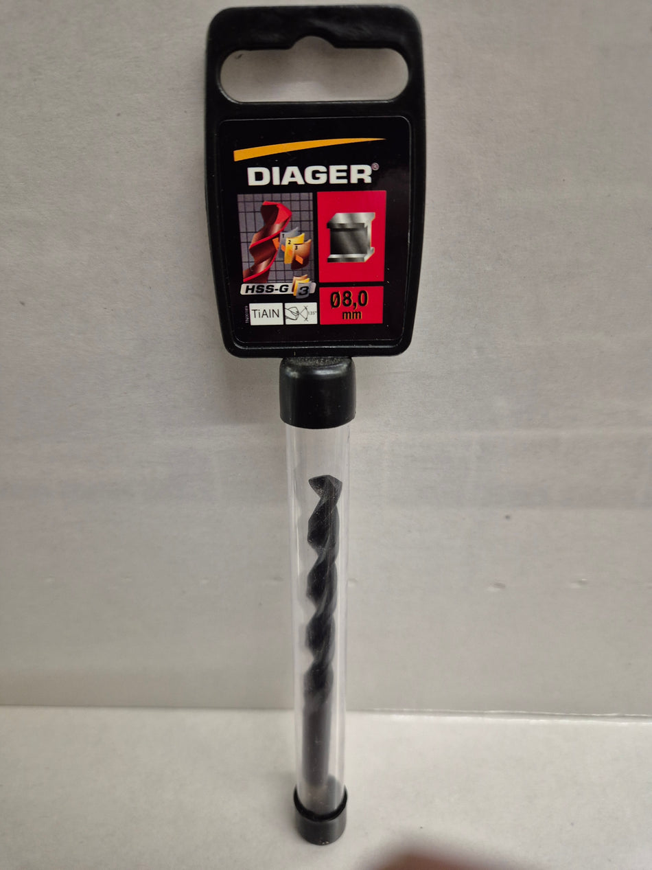 Diager Tiain HSS Metaalboor 8mm
